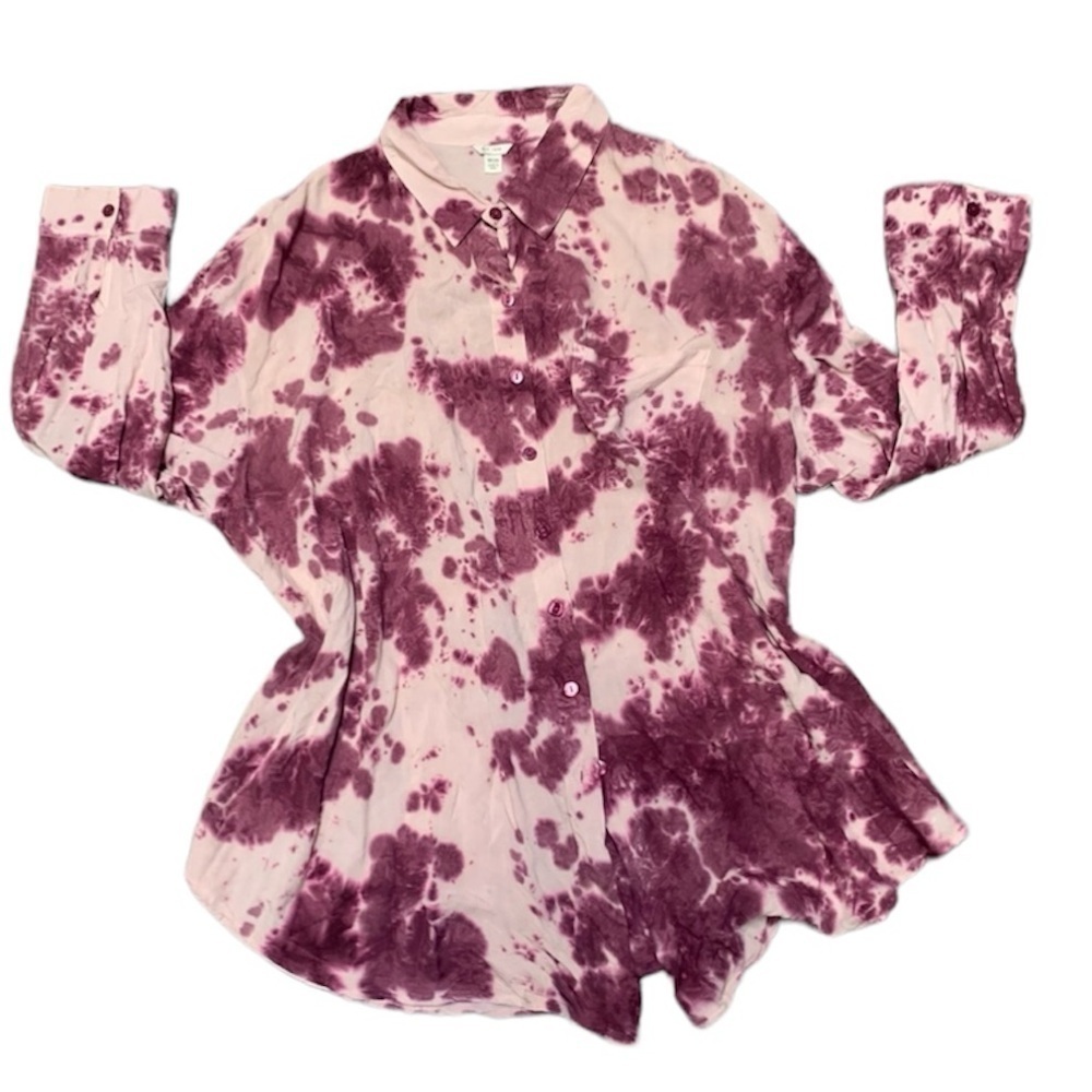 EST 1946 Tie‎ dye long sleeve button down shirt. Size 18/20